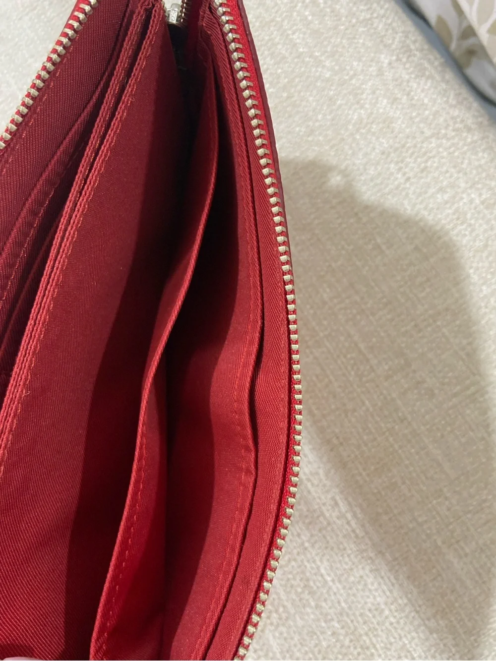 Coach Red Leather Wristlet/Wallet
